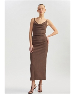 Платье-футляр STRAPPY MIDI, коричневый Koton
