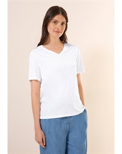 Базовая футболка V-NECK, белый Cecil
