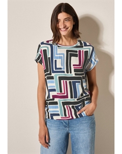 Футболка с принтом GEMUSTERTES, белый Cecil