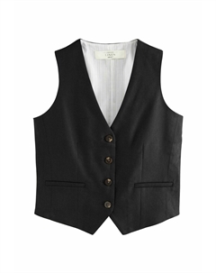 Топ без рукавов BUTTON THROUGH, черный Next