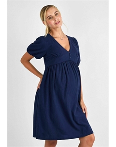 Повседневное платье PUFF SLEEVE SEERSUCKER, синий Jojo maman bébé