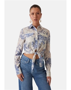 Блузка на пуговицах, синий Guess