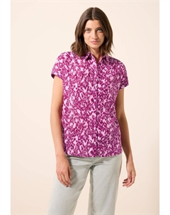 Блузка на пуговицах MINIMAL PRINT, неоново-розовый Cecil