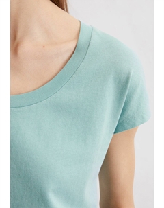 Базовая футболка OVERCUT SLEEVES DEEP ROUND NECK, цвет Pure Teal Marc o'polo