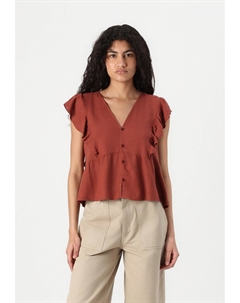 Блуза ONLRIAN FLONCE, коричневый Only