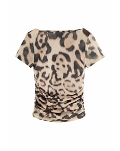 Блуза SLIM FIT SHORT SLEEVE, коричневый Next