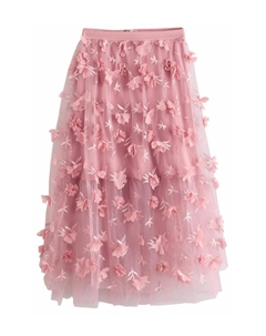 Юбка плиссированная REGULAR FIT - FLOWER - Maxi skirt, розовый Next