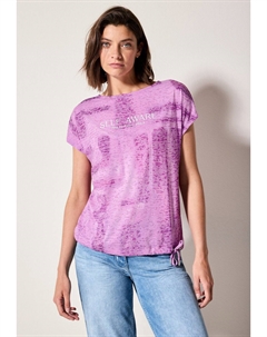 Футболка с принтом IN AUSBRENNER OPTIK, темно-фиолетовый Cecil