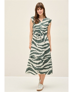 Повседневное платье GEMUSTERTES VOLANT, хаки Cecil