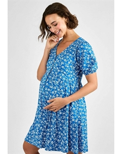 Платье из джерси MATERNITY FIT - FLORAL, синий Jojo maman bébé