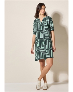 Повседневное платье GEMUSTERTES STRUKTUR, темно-зеленый Cecil