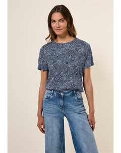 Футболка с принтом GEMUSTERTES, цвет Blau Cecil