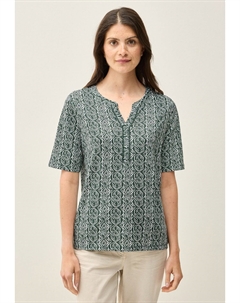 Футболка с принтом LOOK, темно-зеленый Cecil