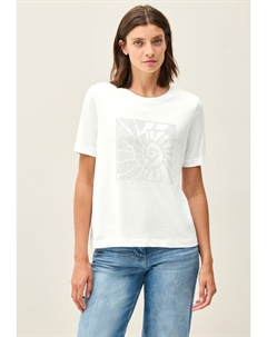 Футболка с принтом MIT SCHMUCKSTEINEN, кремовый Cecil