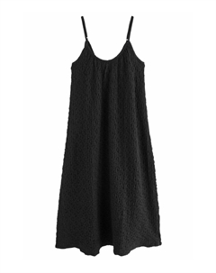 Длинное платье TEXTURED, черный Next