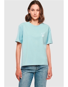 Футболка с принтом FLOWER BLOOM, синий Merchcode