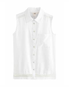 Блузка на пуговицах REGULAR FIT - SLEEVELESS, белый Next