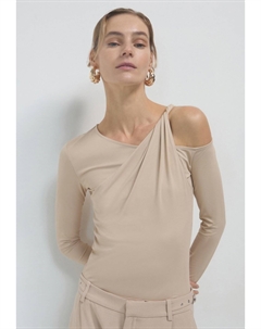 Топ с длинными рукавами CUT OUT, бежевый Calliope