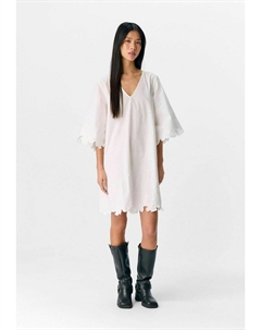 Повседневное платье STICKEREI, кремовый Object