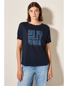 Футболка с принтом, синий Cecil