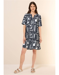 Повседневное платье GEMUSTERTES STRUKTUR, темно-синий Cecil