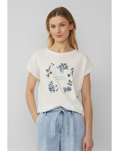 Футболка с принтом, кремовый S.oliver
