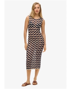 Платье-джемпер ZIG ZAG MIDI, синий Superdry