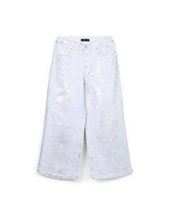 Джинсы прямого кроя CULOTTE EFFETTO SPALMATO, серебряный Calliope