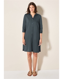 Платье-рубашка MIT SMOK-DETAIL, темно-зеленый Cecil