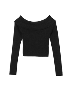 Топ с длинными рукавами, черный Calliope