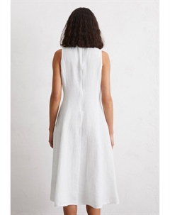 Повседневное платье DRESS FEMININE SHAPE MIDI LENGTH CUTLINES, белый Marc o'polo