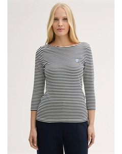 Топ с длинными рукавами MIT STREIFENMUSTER, темно-синий Tom tailor