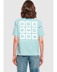 Футболка с принтом REBIRTH AND RENEWAL, синий Merchcode