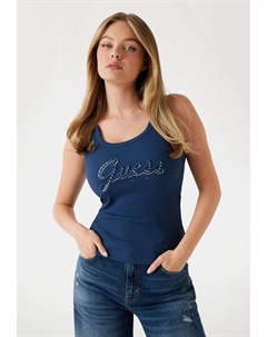 Топ TANK LOGOSTICKEREI, синий Guess