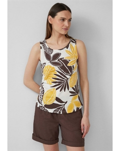 Топ MIT DEKORATIVEM CUT-OUT, кремовый S.oliver