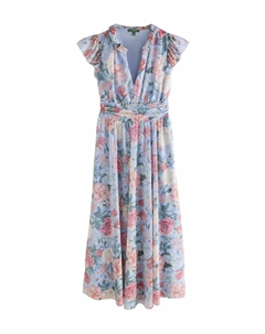 Платье макси REGULAR FIT - V-NECK, синий Next