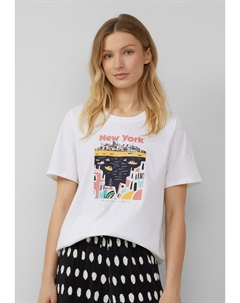 Футболка с принтом, кремовый S.oliver