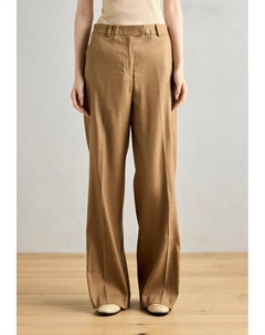 Брюки PANTS LONG LEG FIT AND FLARE SHAPE TAILORED LOOK WELT POCKET AT BACK, коричневый Marc o'polo