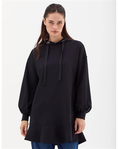 Толстовка с капюшоном и юбка с воланом Черный Kyr