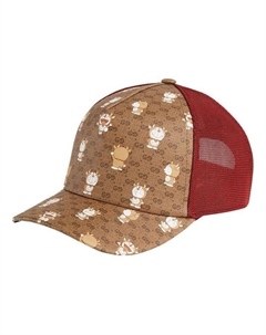 Бейсболка x Doraemon Baseball Hat 'Cherry Monogram', коричневый Gucci