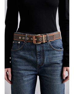 Пояс LOGO BELT WITH GROMMETS, коричневый Michael michael kors