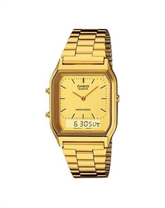 Часы Waterproof Stainless Steel Strap Mens Gold Analog, золотой Casio