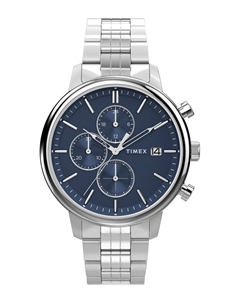 Часы с хронографом, серебряный Timex