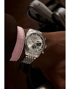 Часы с хронографом QUARTZ, серебряный Timex