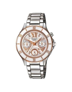 Часы Waterproof Sports SHEEN Sapphire Crystal Gold Analog, золотой Casio