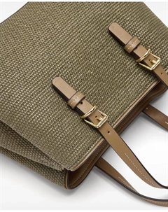 Сумка-трансформер в стиле тоут с застежкой-молнией, однотонная, цвет Kaki Parfois