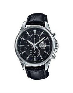 Часы Quartz Waterproof EDIFICE Sapphire Crystal Solar Powered Mens Black Analog, черный Casio