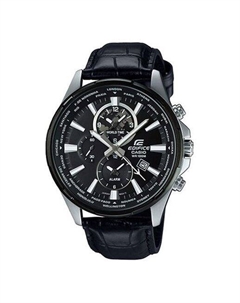 Часы Quartz Waterproof EDIFICE Sapphire Crystal Solar Powered Mens Black Analog, черный Casio