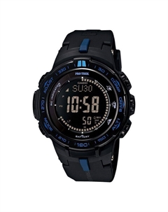 Часы PROTREK Light Energy Electric Wave Mountain Waterproof Sports Solar Powered Mens Black Digital, черный Casio