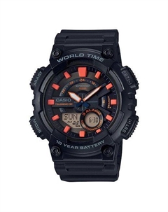 Часы Solar Powered Waterproof Sports Mens Black Analog/Digital Combo, черный Casio